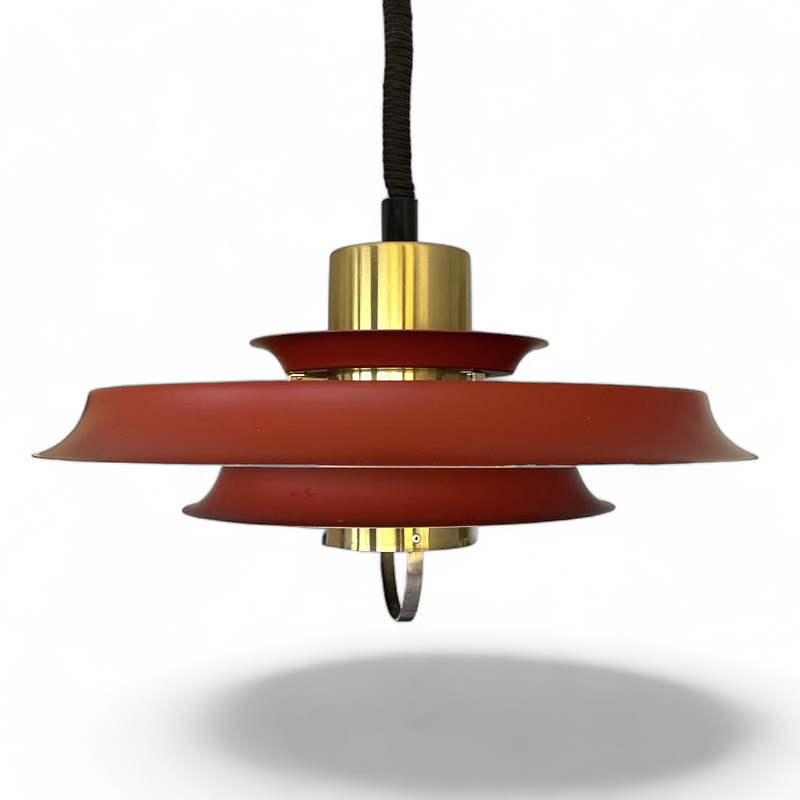 Vitrika Lampe suspension Red en laiton, Danemark