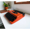 Machine à écrire orange BROTHER 210 - vintage 1970s