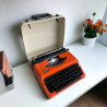 Machine à écrire orange BROTHER 210 - vintage 1970s