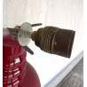 Peill & Putzler ? Lampe suspension vintage en verre rouge  années 60 70