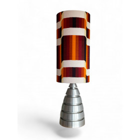 Lampe à poser en alu brossé et tissu...