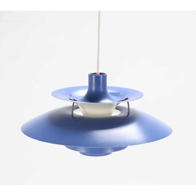 Suspension bleue PH5 par Poul Henningsen pour Louis Poulsen, Danemark, 1960s