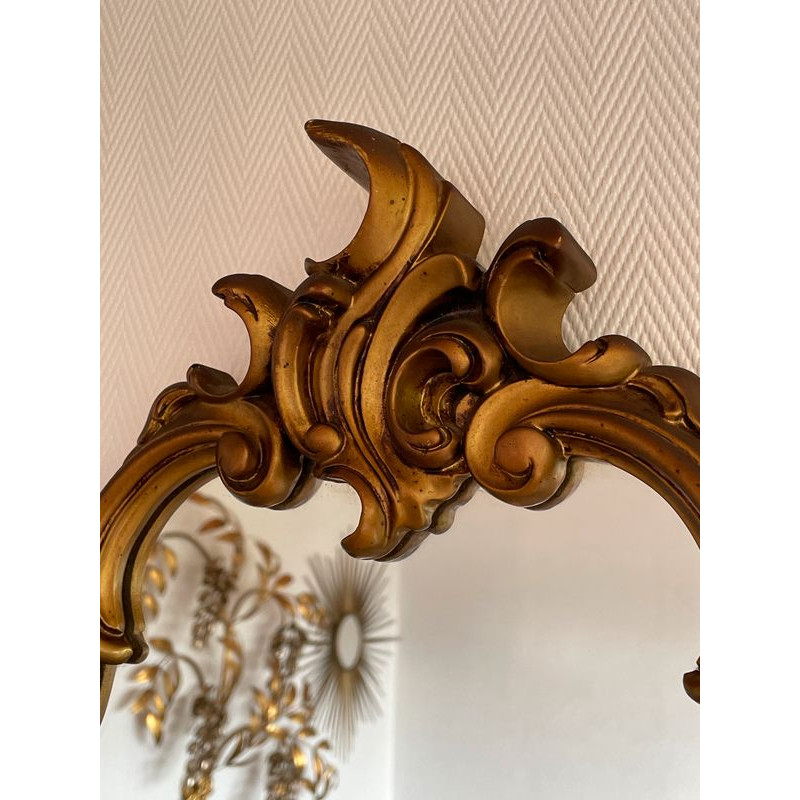 Miroir cadre bronzé style baroque