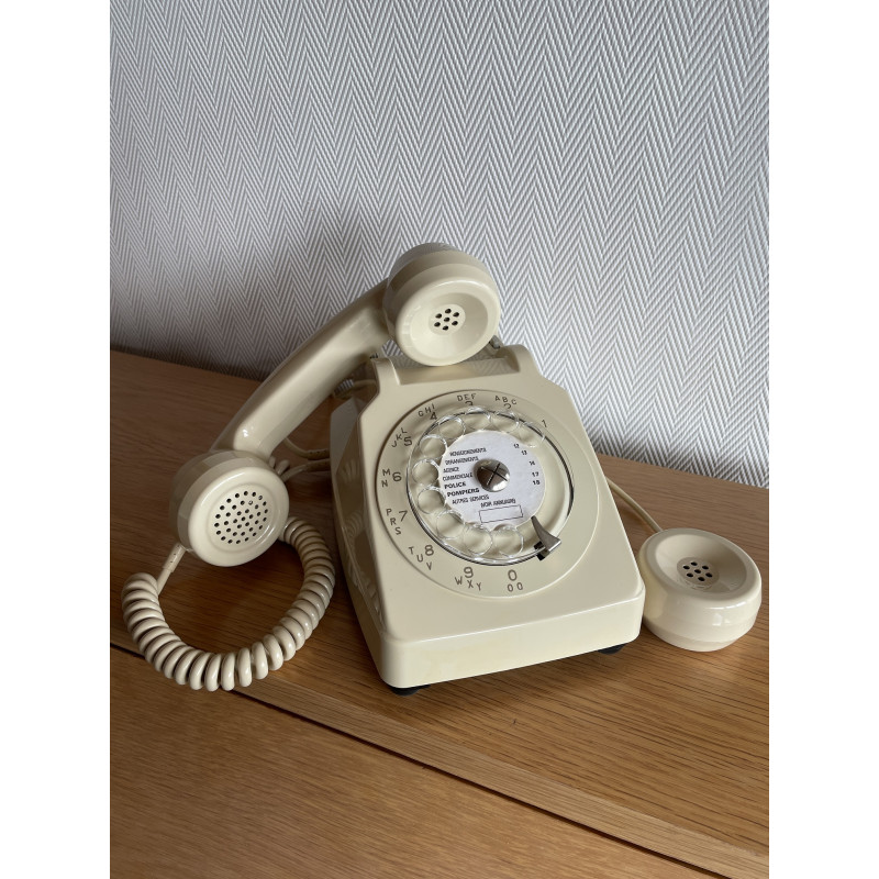 Téléphone vintage Socotel à cadran, 1980