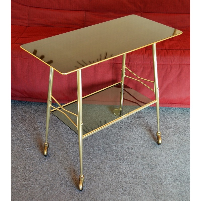 Table desserte en formica à roulettes - vintage des années 50 60 Table desserte en formica à roulettes - vintage des années 50 60