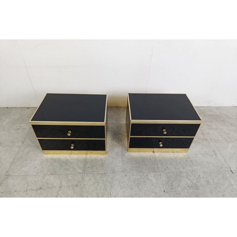 Paire de tables de chevet vintage - Années 70