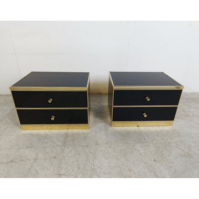 Paire de tables de chevet vintage - Années 70