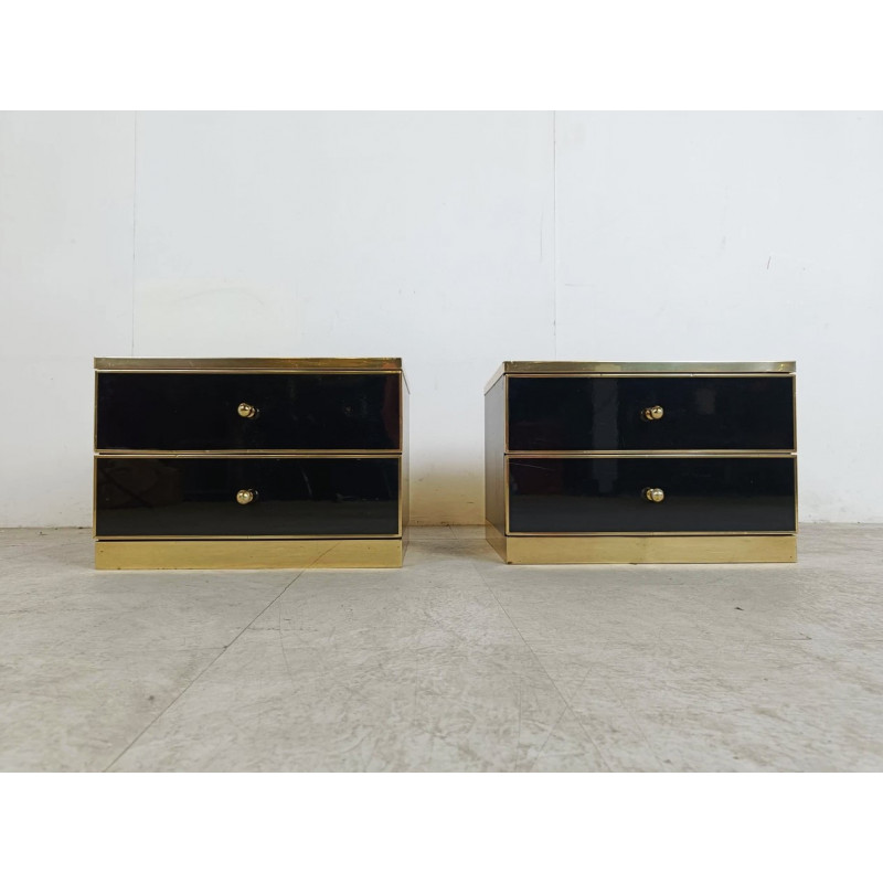 Paire de tables de chevet vintage - Années 70