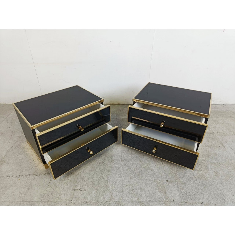 Paire de tables de chevet vintage - Années 70