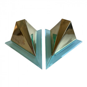 Paire d'appliques murales au design...