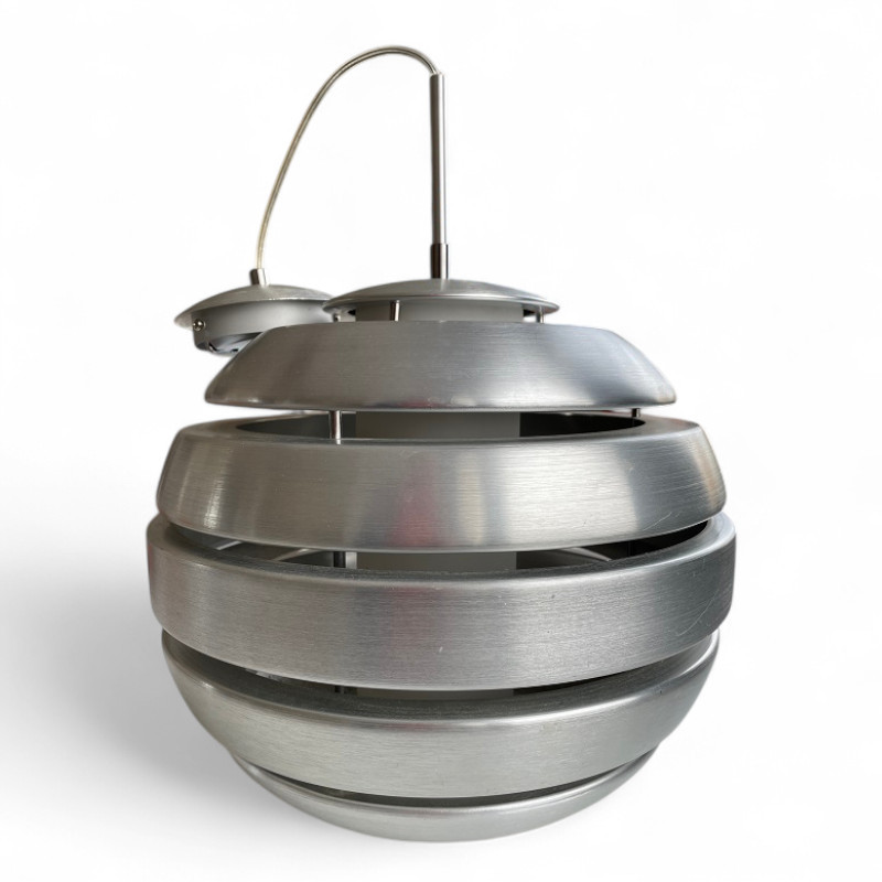 Suspension boule en aluminium brossé