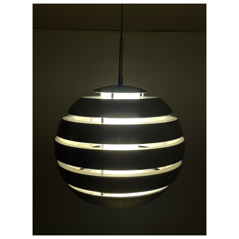 Suspension boule en aluminium brossé