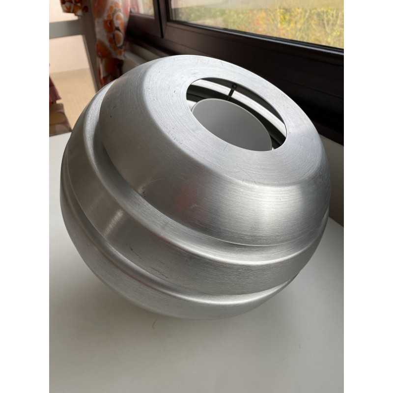 Suspension boule en aluminium brossé