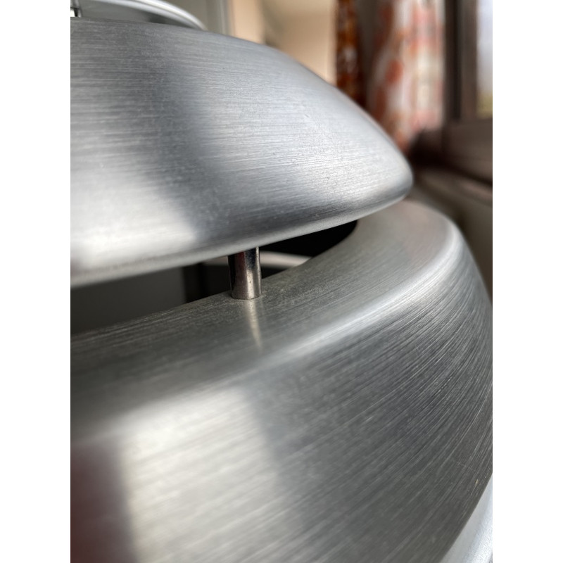 Suspension boule en aluminium brossé