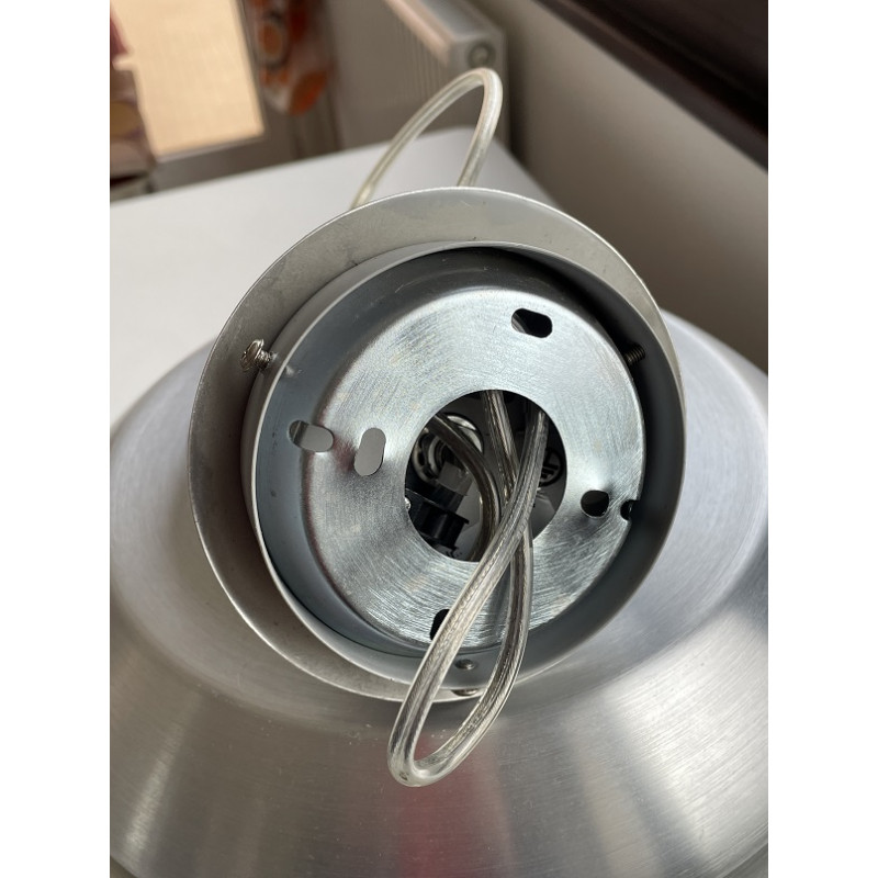 Suspension boule en aluminium brossé