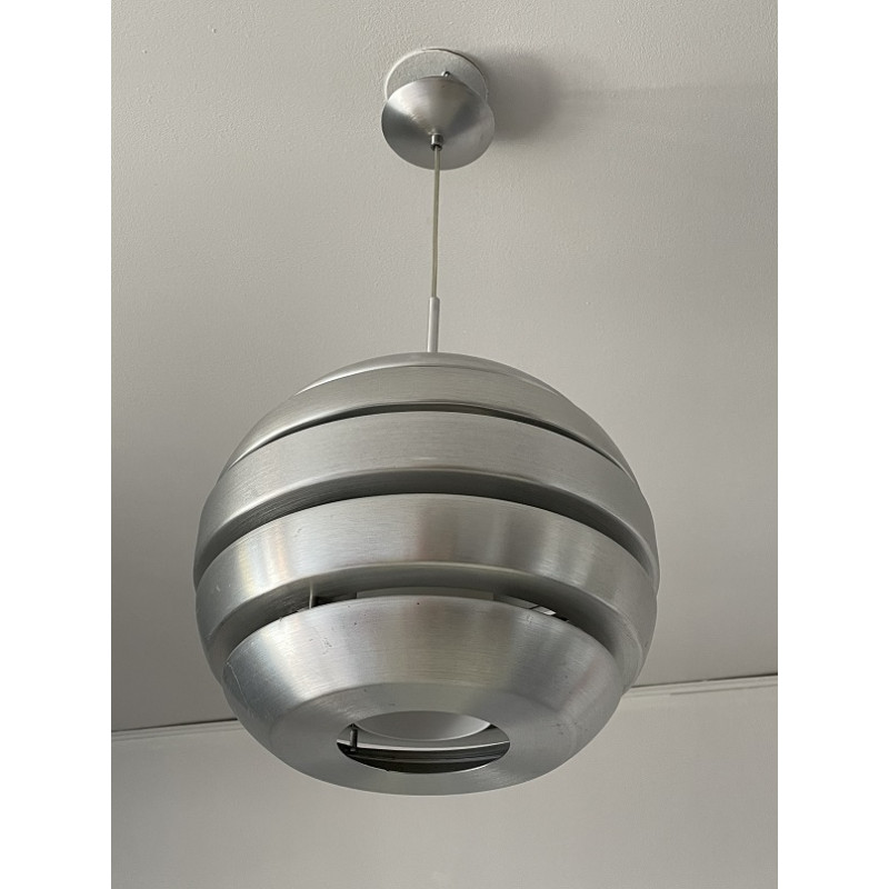 Suspension boule en aluminium brossé