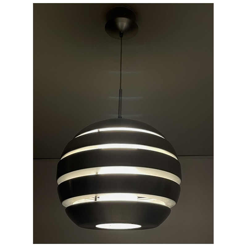 Suspension boule en aluminium brossé