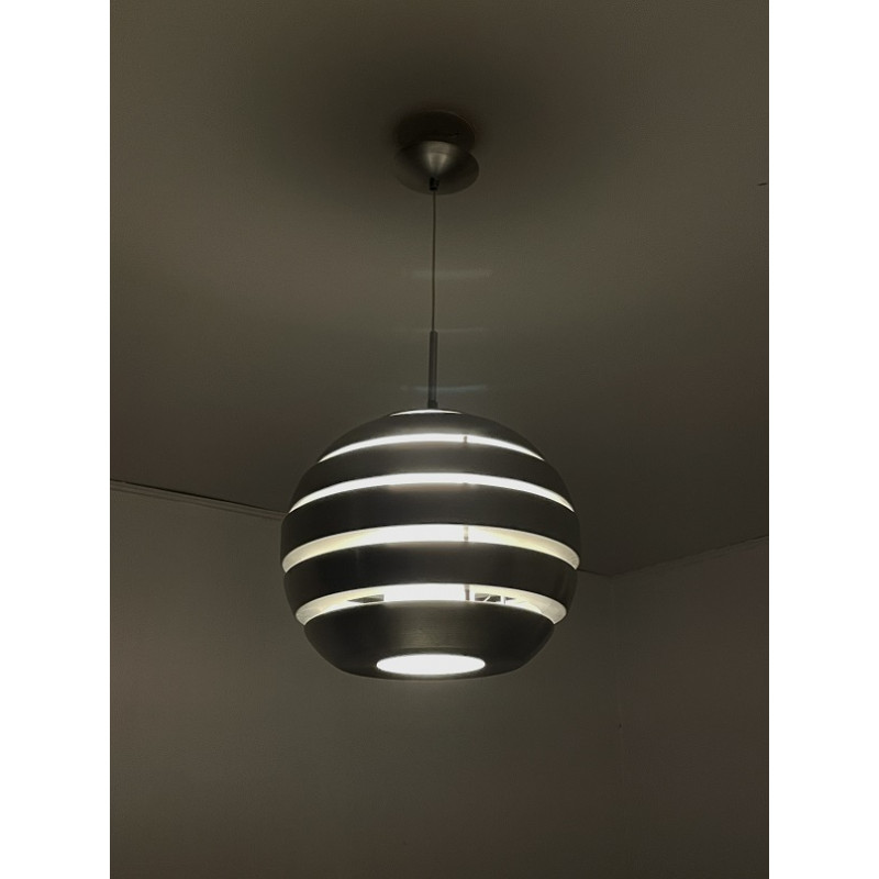 Suspension boule en aluminium brossé