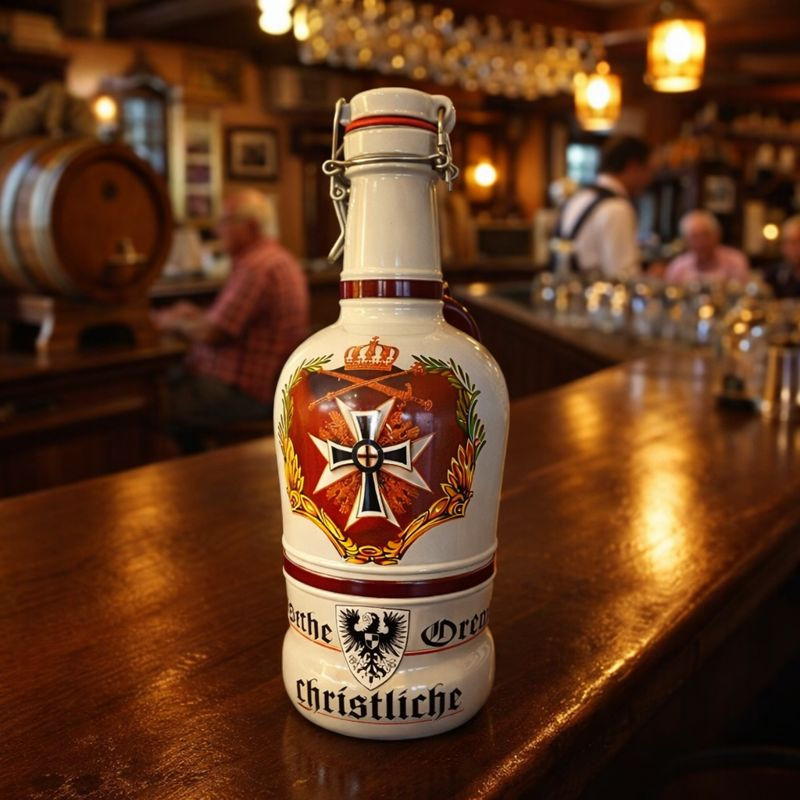 Bouteille décorative allemande vintage – “Deutsche Orden Christliche”