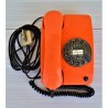 Téléphone à cadran SIEMENS orange vintage 70s