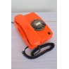 Téléphone à cadran SIEMENS orange vintage 70s