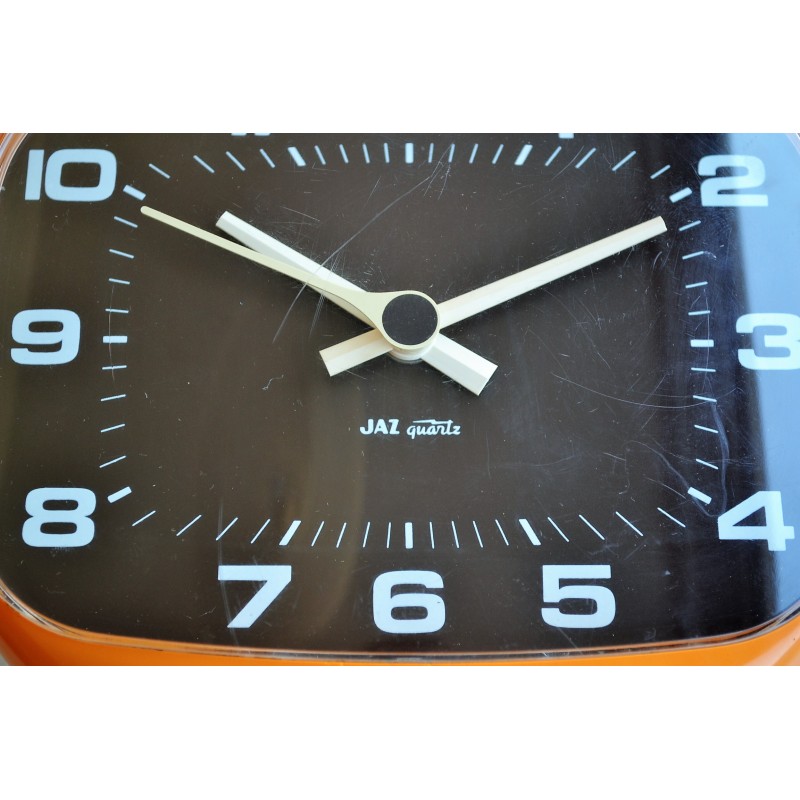 Horloge orange Jaz modèle Marsic 1970's