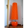 Lampe de sol céramique orange - vintage 70's