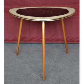 Table tripodes en verre graphique des années 60