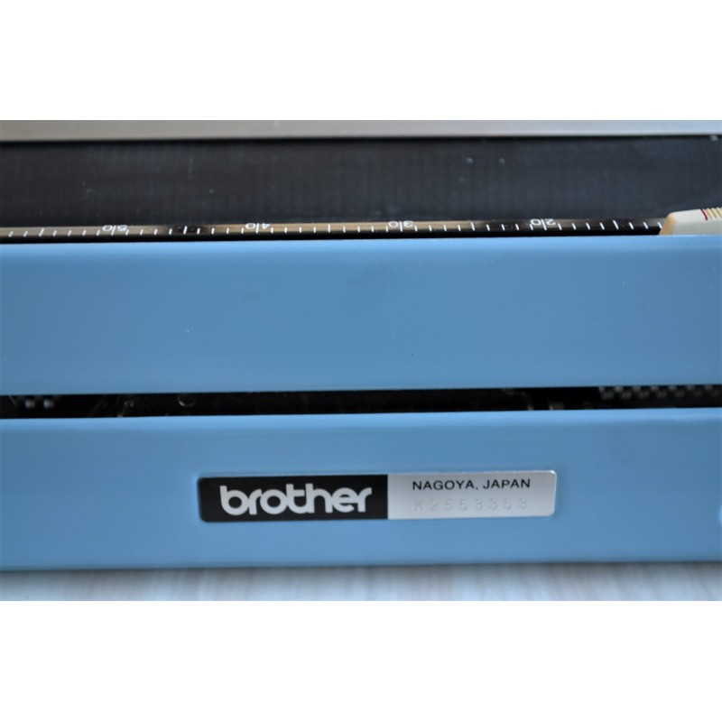 Machine à écrire bleue Brother Nogamatic 200 - vintage 70s + Ruban NEUF fourni