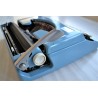 Machine à écrire bleue Brother Nogamatic 200 - vintage 70s + Ruban NEUF fourni