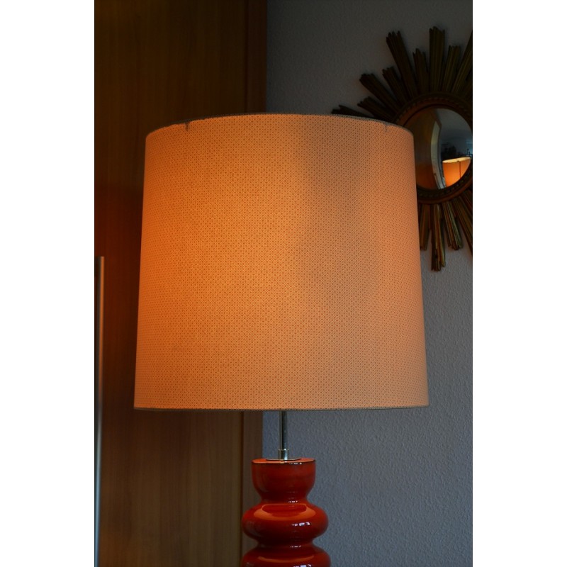 Lampadaire GLOBUS céramique orange 1970s