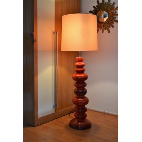 Lampadaire GLOBUS céramique orange 1970s