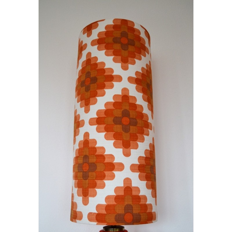 Lampe de sol Camaïeu en opaline orange - vintage 1970's