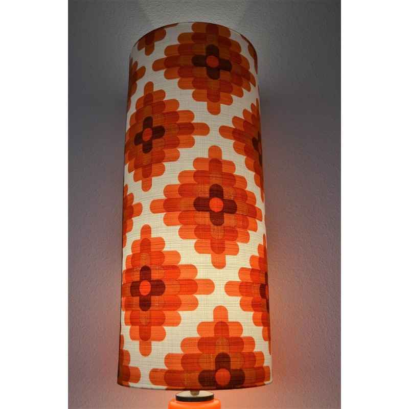 Lampe de sol Camaïeu en opaline orange - vintage 1970's