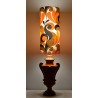 Lampe Amphore céramique orange vintage 70