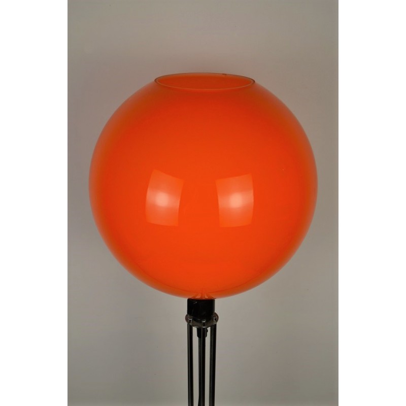 Lampadaire opaline orange des années 70