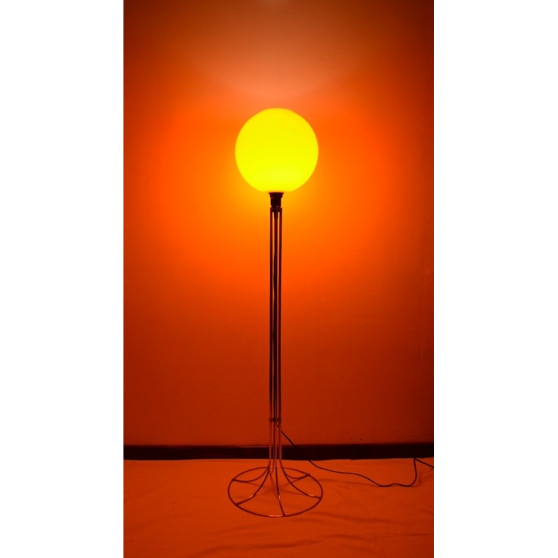 Lampadaire opaline orange des années 70