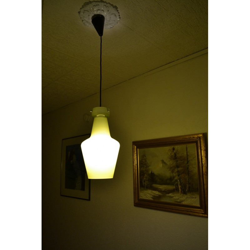 Suspension Targetti Sankey en opaline verte - vintage 60 70