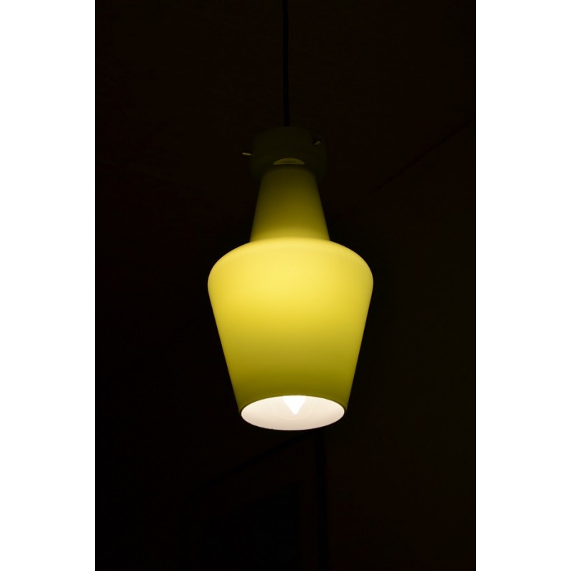 Suspension Targetti Sankey en opaline verte - vintage 60 70