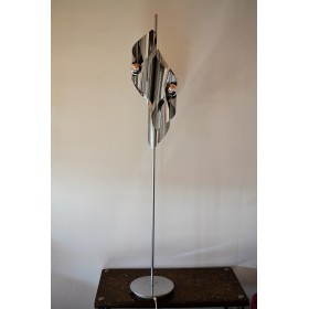 Lampadaire vintage chromé des années 70