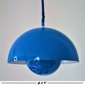 Suspension Flowerpot bleue design...