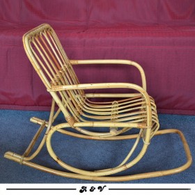 Fauteuil à bascule enfants en rotin...