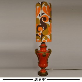 Lampe Amphore céramique orange...