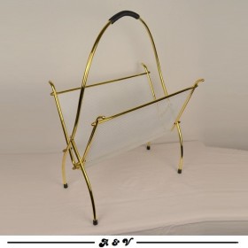 Porte revues laiton design vintage 1960s