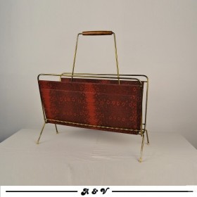 Porte revues skaï vintage 1960s