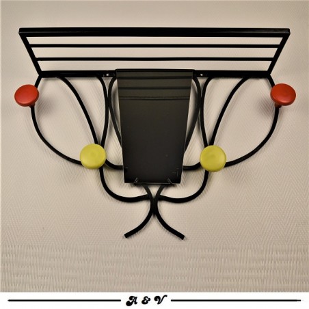 Porte-manteaux Mural Vintage - Métal - Années 60 - Bon état