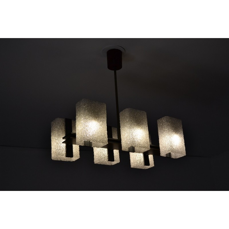 Lustre 6 feux résine des années 60