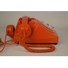 Téléphone orange à cadran Socotel S63 - vintage 1972