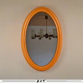 Miroir mural orange vintage des années 70