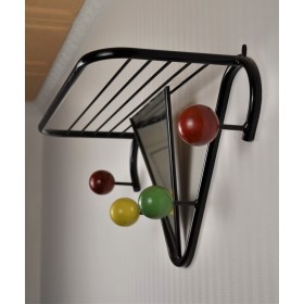 Porte manteaux mural 4 patères - vintage 1960s